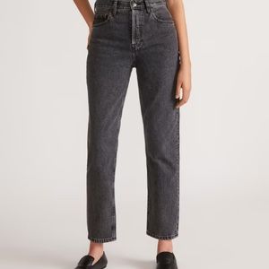 Everlane 90s cheeky jean in washed black 26.5” inseam